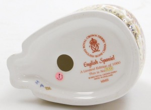 A Royal Crown Derby Imari porcelain English Spaniel figure, limited edition 340/1000, with certificate. - 3