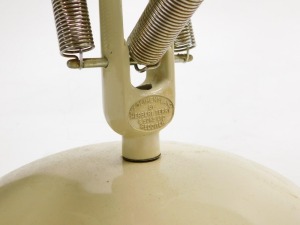 A mid century Herbert Terry & Sons Limited Anglepoise cream table lamp. Buyer Note: WARNING! This lot contains untested or unsafe electrical items. It is supplied for scrap or reconditioning only. TRADE ONLY - 2