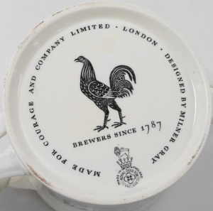 A Royal Doulton pottery loving cup, commemorating the Coronation of Her Majesty Queen Elizabeth II 1953, designed by Milner Gray, printed marks, 14cm high. - 3