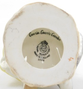 A Royal Worcester porcelain figure, modelled as Goosey Goosey Gander, number 3304, printed marks. - 2