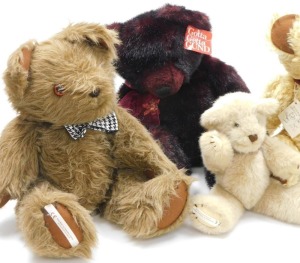Four Yesterday's Children Teddy bears, one bearing card tag named as Inskip, and a Gotta Getta Gund Teddy bear named as Garnet. (5) - 2