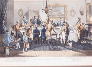 After Francis Calcraft Turner (British, 1772-1846). Bachelor's Hall, plates one to six, colour prints, 26cm x 35cm. - 2