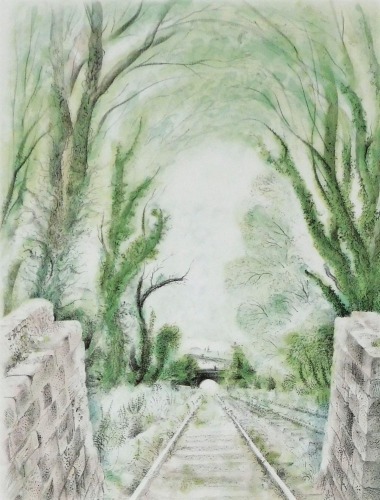 After David Gentleman (British, b.1930). Inclined Plane, lithograph, limited edition 164/240, signed, 55cm x 43cm.