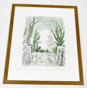 After David Gentleman (British, b.1930). Inclined Plane, lithograph, limited edition 164/240, signed, 55cm x 43cm. - 2