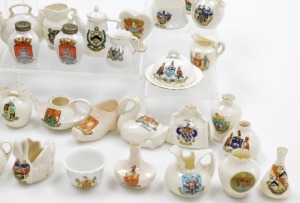 Willow, Tuscan and other crested china, including a model of Blackpool Tower, Arms of Blackpool, swan, Arms of Nottingham, vases, cheese dishes, jugs, etc. (a quantity) - 4