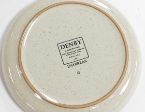 A Denby pottery Daybreak pattern dinner, tea and coffee service, including vegetable tureens and covers, dinner, dessert and side plates, tea and coffee cups and saucers, egg cups, coffee pot, cream jug, sugar bowls, serving dishes, etc. (a quantity) - 3