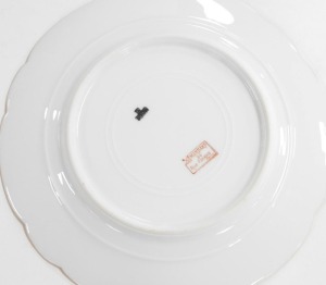 An early 20thC French porcelain part dinner service, for Mansard of Paris, painted with sprays of flowers and butterflies, including tureens and covers, meat platter, dinner, dessert and soup plates. (a quantity) - 3