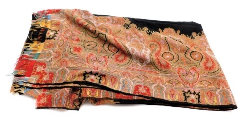 A early 20thC Kashmir shawl, 157cm x 160cm.