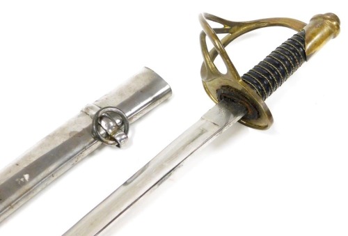 An American Civil War 1862 pattern Cavalry sabre, made by the Ames Manufacturing Company of Chicopee.
