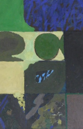 Roy Bizley (British, 1930-1999). Terrace, oil on board, signed verso, dated 1982, 59cm x 39cm.