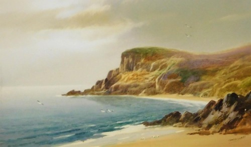 John Shapland (British, 1865-1929). Robin Hood Bay near Scarborough, watercolour, signed, 28cm x 46cm.