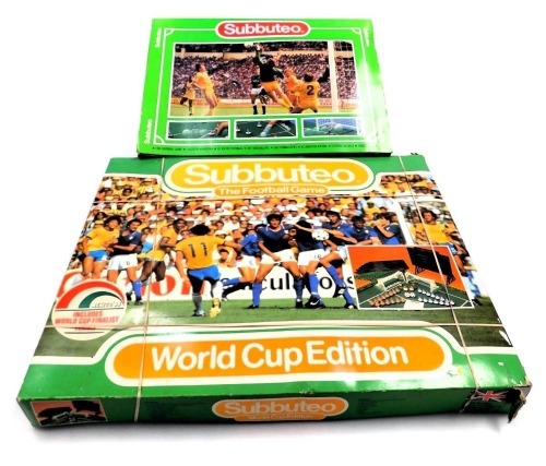 A Subbuteo World Cup Edition football game and a further football game, both boxed. (2)