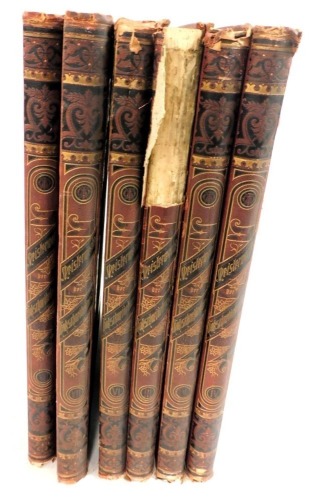 Meisterwerke der Holzschneidekunst, 6 vols, gilt tooled red cloth, published by JJ Weber, Leipzig 1881-1886.