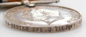 A WWI medal pair, comprising 1914-18 British War medal and Victory medal, inscribed to T4-239159 Cpl. J Elliott, ASC. - 4