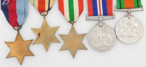 WWI and WWII associated medal groups, comprising 1914-18 British War medal and Victory medal, inscribed to 4468 Pte. J Willoughby, Lincolnshire Rgt., and WWII Defence medal, inscribed to 4468 Pte. J Willoughby, Lincolnshire Rgt., with miniature group, (so - 9