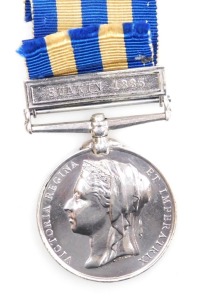 A Egypt medal 1882-89 with Suakin 1885 clasp, inscribed to 6055 Pte. J Coney, 1st Coldstream Guards.