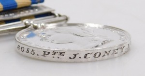A Egypt medal 1882-89 with Suakin 1885 clasp, inscribed to 6055 Pte. J Coney, 1st Coldstream Guards. - 3