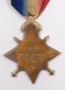 A WWI 1914-5 Star, inscribed to 14336 Pte. A Lichfield, Coldstream Guards, with facsimile documentation. - 3