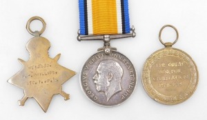 A WWI medal trio, comprising 1914-18 British War medal, 1914-15 Star and Victory medal, inscribed K17533 FH Phillips, L.Sto. Royal Navy with facsimile documentation. - 3