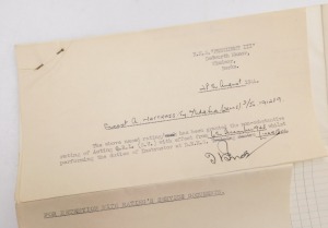 A WWII medal group, comprising 1939-45 British War medal with mentioned in despatches oak leaf insignia, Pacific Star, Africa Star (North Africa 1942-43 clasp), 1939-45 Star and Atlantic Star, with certificate of service and Kings Order for MID to Leading - 7