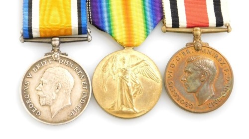 A WWI and later medal group, comprising 1914-18 British War medal and Victory medal, inscribed to 149155 Dvr FV Edson Royal Artillery, and a Special Constabulary Long Service Medal inscribed Frederick V Edson.