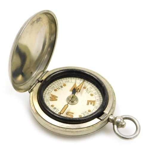 A United States Army type military compass, enclosed in a nickel case. (not stamped US)