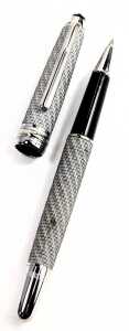 A Montblanc Meisterstuck ballpoint pen, in grey woven casing, boxed. - 2