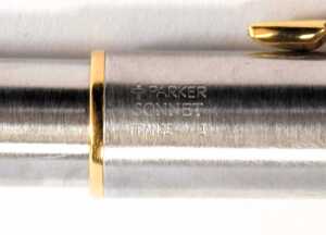 Three Parker pens, including a British Aerospace fountain pen, cased, together with roller ball refills, pen case, etc. (a quantity) - 3