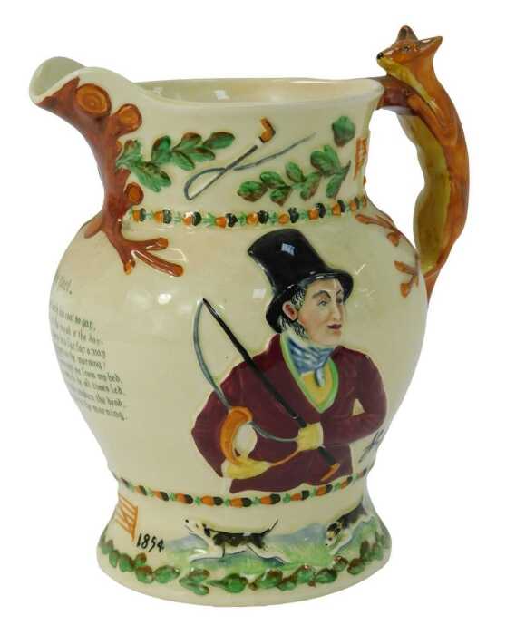 A Crown Devon John Peel musical hunting jug, 19cm high.