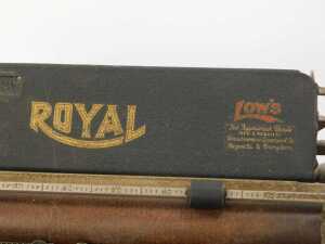 A Low's Royal typewriter. - 3