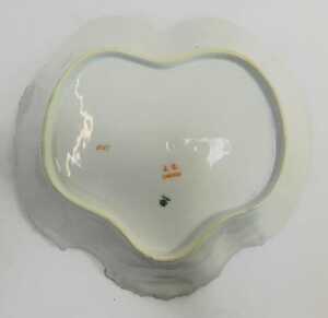 A late 19th/early 20thC Limoges blush porcelain part dessert service, including serving dishes, and plates, each decorated with flowers with a gilt border, printed marks. - 2