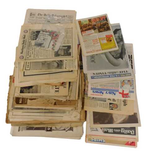 A group of early 20thC and later newspapers, to include Northern Daily Mail 1936, British Gazette 1926, Daily Telegraph detailing the D-Day French Invasion 1944, etc. (a quantity)