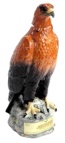 A Beswick Ben Eagles Golden Eagle ceramic decanter, 75cl contents, 28cm high.