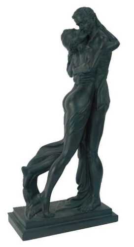 A 20thC Austin resin sculpture, Caress II, signed S Roso, 56cm high.