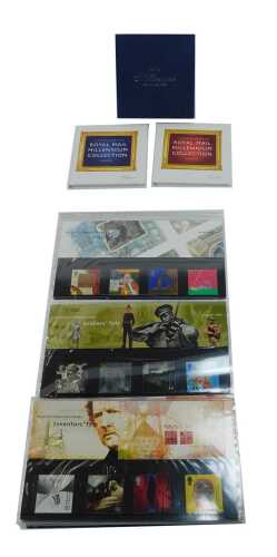 A Royal Mail Millennium Collection first day cover set, in presentation pack with two miniature books and presentation packs for The Inventor's Tale, Traveller's Tale, Patient's Tale, Settler's Tale, Worker's Tale, Citizen's Tale, Entertainment Tale, Scie