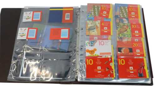 An album of Royal Mail universal stamps, to include selection of second class commemorative Christmas stamps, Worldwide Airmail, first class and others, enclosed in an album.
