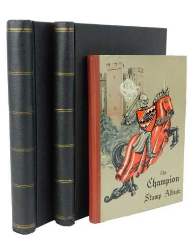 Philately. Three albums containing GB and world stamps, loose leaf cases, and a Presidential series set. (3 albums)