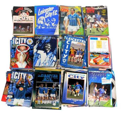 A group of Leicester City football programmes, 1970s onwards, further club programmes, etc.