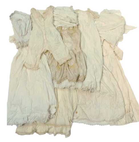 A group of Victorian and later nightgowns, undergarments, etc., some with broderie anglaise trim, etc. (1 box)
