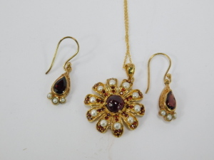 A group of assorted costume jewellery,&nbsp;comprising cultured pearl necklace with 9ct clasp, clip on earrings, bangles, faux pearl necklaces, crystal longuards, Swarovski crystal pendant and chain, Newbridge silver pendant and chain, Mappin and Webb wristwat - 7