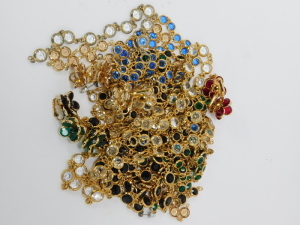 A group of assorted costume jewellery,&nbsp;comprising cultured pearl necklace with 9ct clasp, clip on earrings, bangles, faux pearl necklaces, crystal longuards, Swarovski crystal pendant and chain, Newbridge silver pendant and chain, Mappin and Webb wristwat - 8