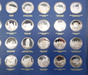 John Pinches Betjeman's Bygone Britain sterling silver proof medal set, comprising thirty-six silver medals in a fitted display case, limited edition of 1,266, with original certificates and contained in slip case. - 5
