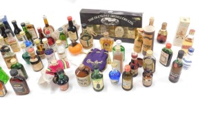 Alcohol miniatures, including Glenfiddich whisky, Taylor's port, rum, Dubonnet, Glen Morangie whisky, etc., approximately one hundred plus. (2 trays) - 3
