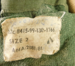 An RAF cloth helmet, 22c, size 3, with two respirators, leg straps, and cloth case. (ex Flight Lieutenant Crawford, Vulcan Bomber display team) - 5