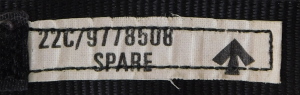 A Military aviators helmet, 22c, mark 4A/4, size medium, with headphones, and visor. - 7