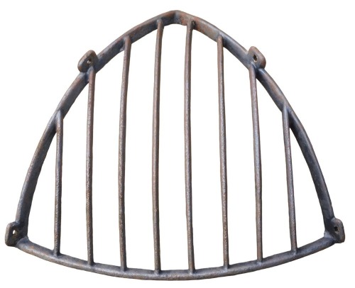 A cast wall mounted hay basket, 65cm high, 58cm wide.