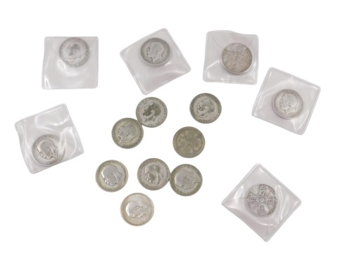 A collection of Victorian and later florins, to include 1887, 1911, 1915, 1914, 1918, 1921, and 1923.