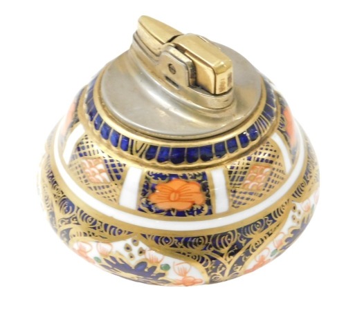 Ten ceramic table lighters, and one ash tray, to include Minton, Wedgwood, and Royal Crown Derby for Ronson.