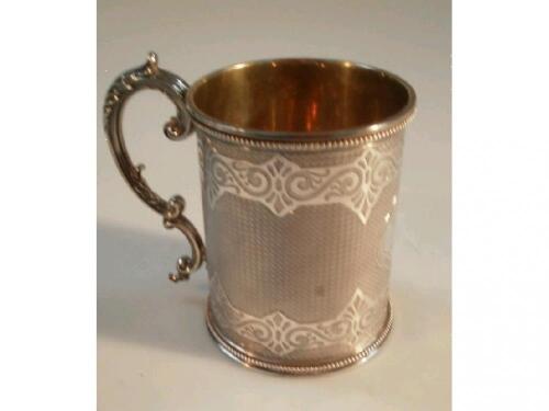 A Victorian presentation cylindrical mug
