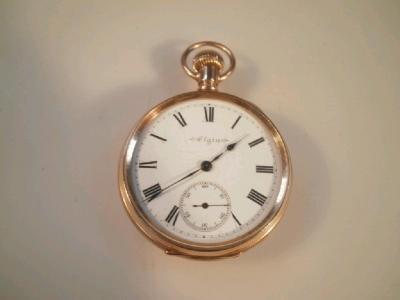 An Elgin open faced pocket watch